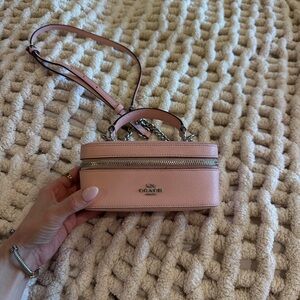 Coach Pink Trail Crossbody Box Bag With Chain Strap
